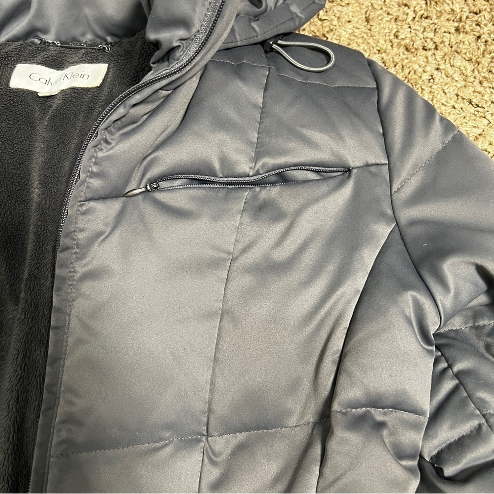 Calvin Klein Gray Down Puffer Jacket Extra Small - Picture 5 of 10